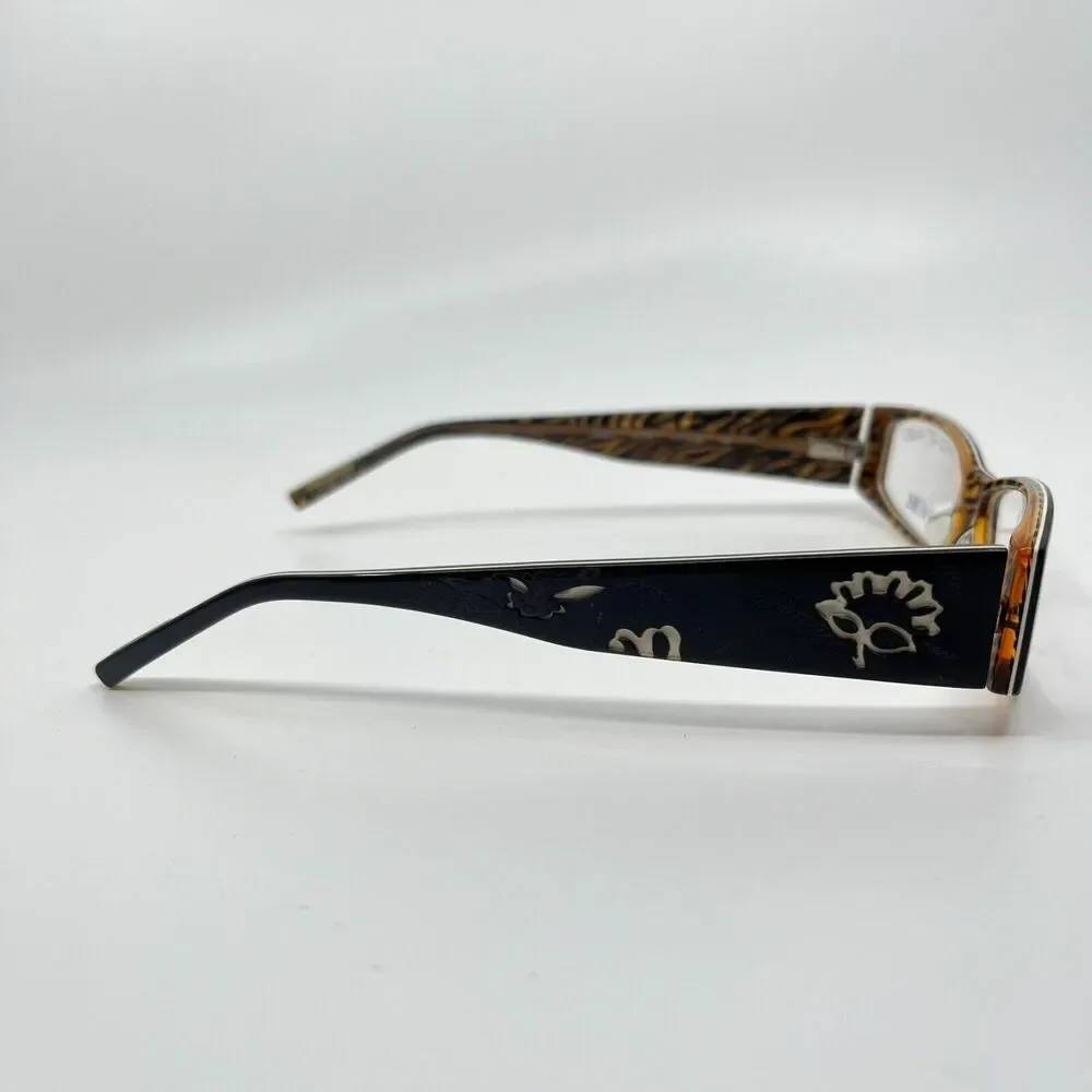 CoverGirl Women's Eyeglasses Frame Black Orange CG0416 53-15-140‎ H6722
